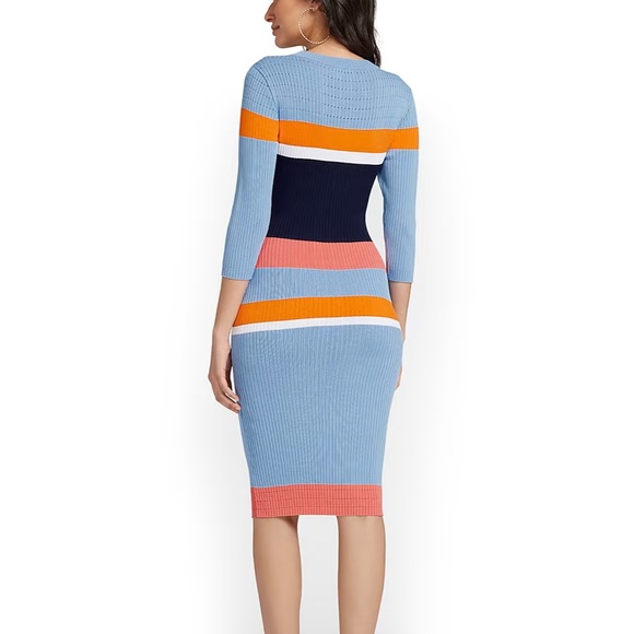 ❤️NWT-❤️STRIPED SHEATH SWEATER
DRESS - Picture 2 of 6